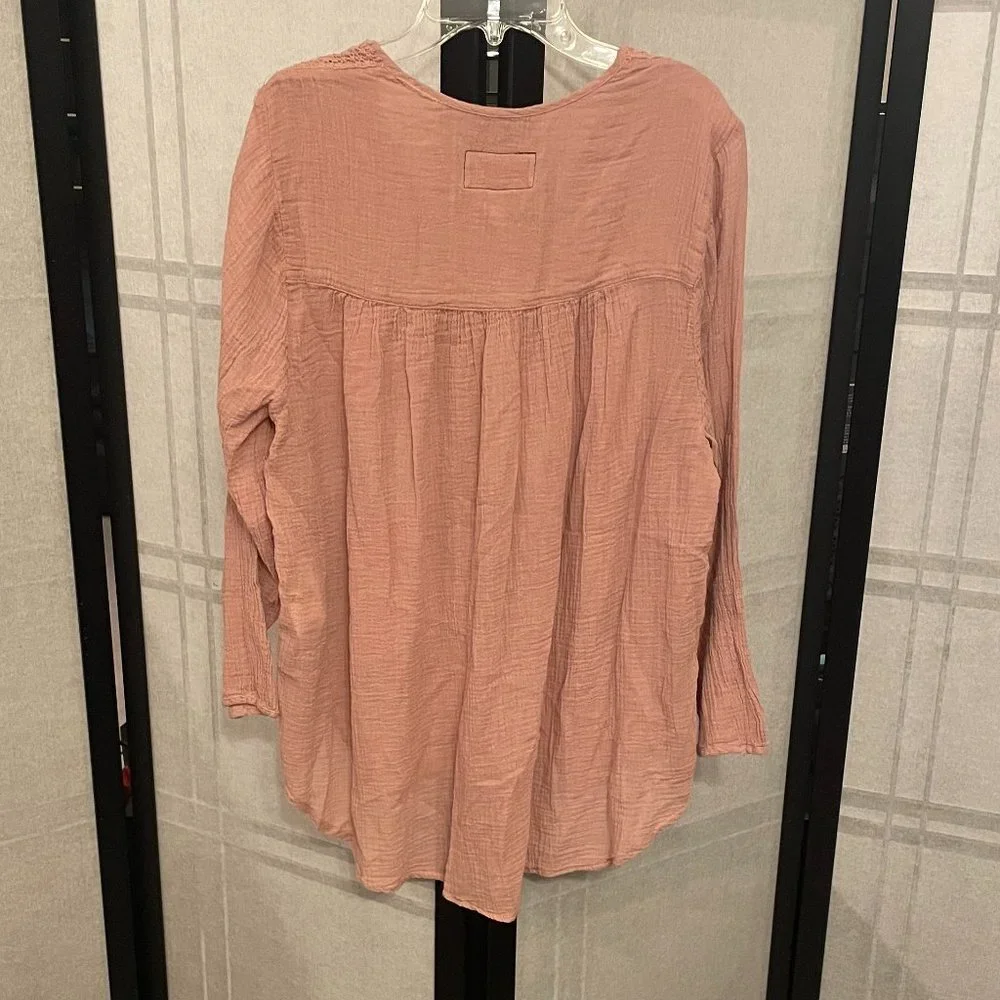 Current/Elliott Bohemian Coral Rose The Picnic Shirt - Picture 8 of 8